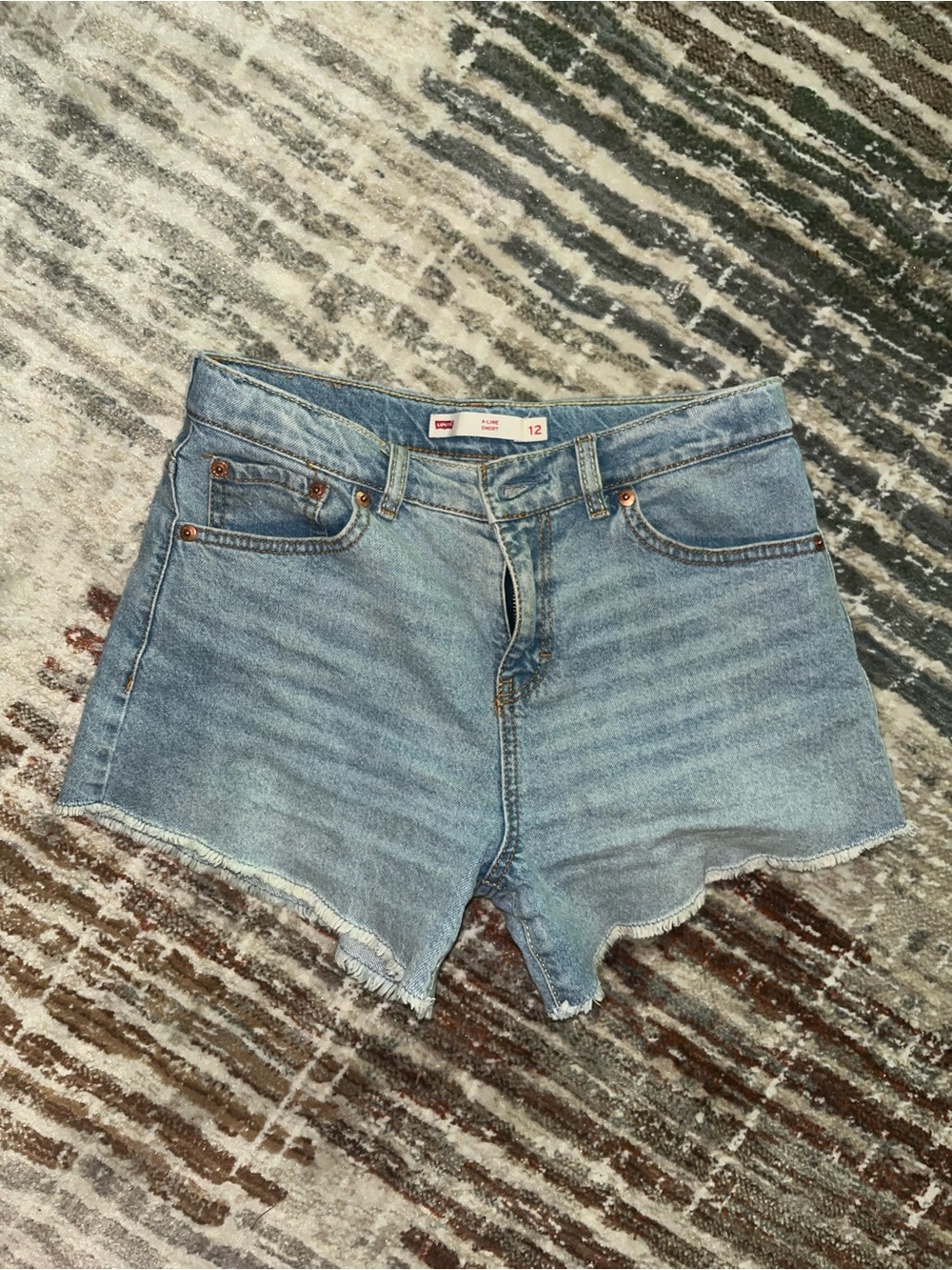 Levi's A-Line Light Blue Denim Shorts